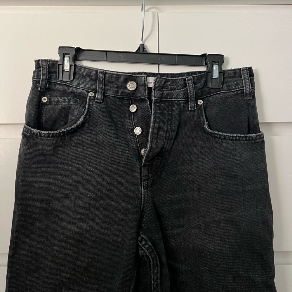 ZARA black straight leg jeans